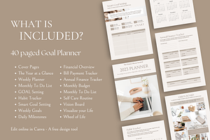 Goal Planner Workbook, Vision Board