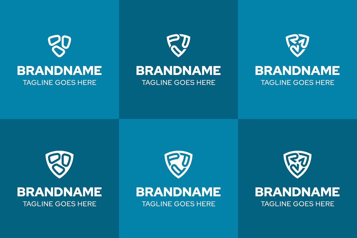 Letters OOO PPP RRR Shield Logo Set, a Branding & Logo Template by Pray Art Design Studio (Photo 2 of 2)