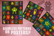 Pixel game monstrs and heroes, an Animal Illustration by eka panova (Thumbnail 3 of 8)