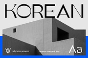 Korean | Modern Futuristic Fonts, a Sans Serif Font by WhymoreArt (Thumbnail 1 of 10)