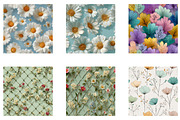 Spring Florals Seamless Digital Pape, a Pattern Graphic by CreationArt (Thumbnail 2 of 7)