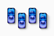 iPhone 16 - 24 Mockups Scenes, an iPhone Mockup by Asylab (Thumbnail 17 of 58)