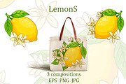 Lemon Blossom Vector Set – 3 Floral, an Illustration by EshaStudio (Thumbnail 3 of 5)