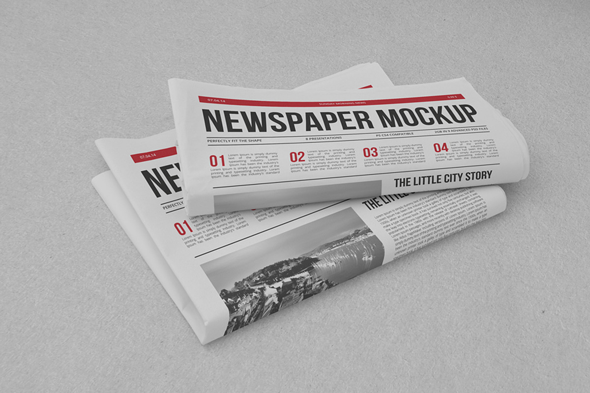 Newspaper Mock-up, an Advertising Mockup by Yogurt86 (Photo 2 of 11)