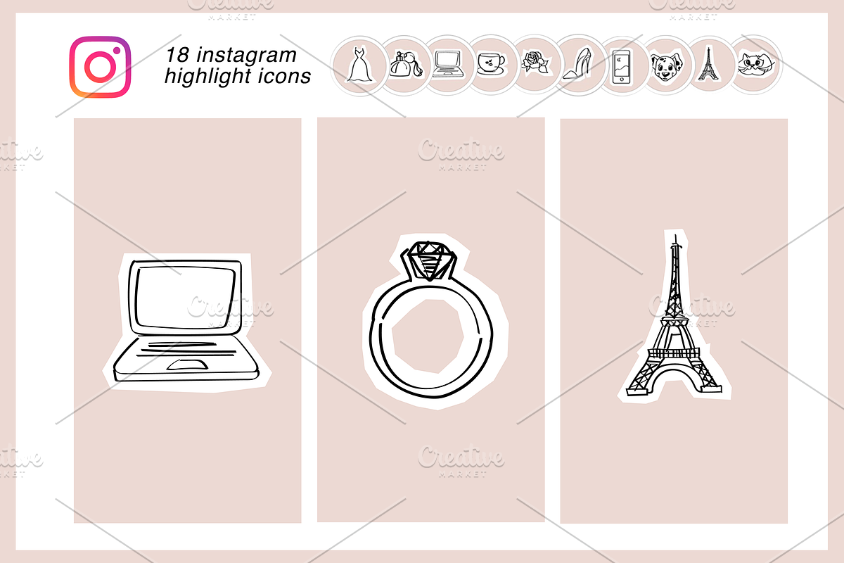 INSTAPACK all instagram templates, a Social Media Template by Kristina Dubnovitskaya (Photo 2 of 12)