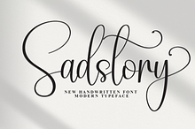 Sadstory | Script Font