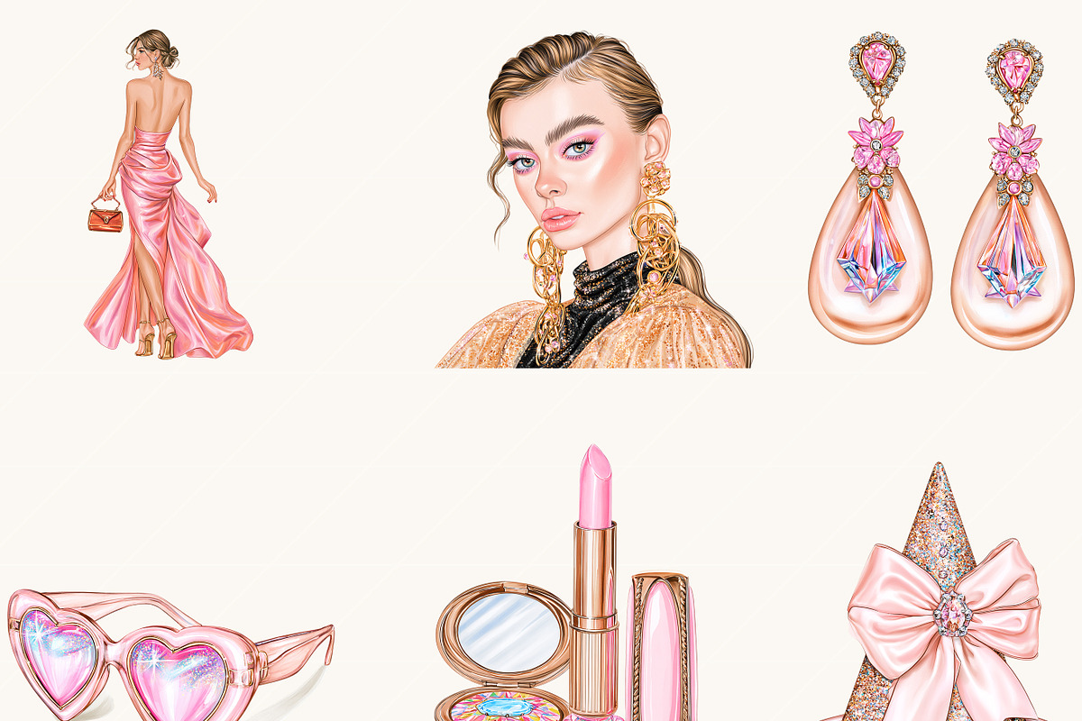 Girls Night Out Clipart Bundle, a Person Illustration by BusyDaydesign (Photo 5 of 9)