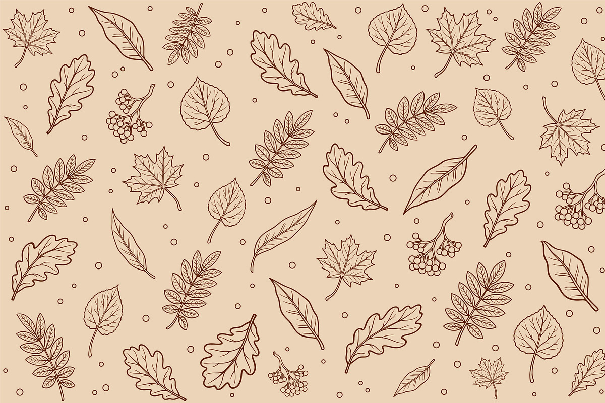Autumn Leaves Seamless Pattern, a Pattern Graphic by Gfx Expert Team (Photo 2 of 3)