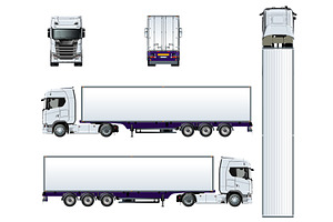 Vector truck template isolated