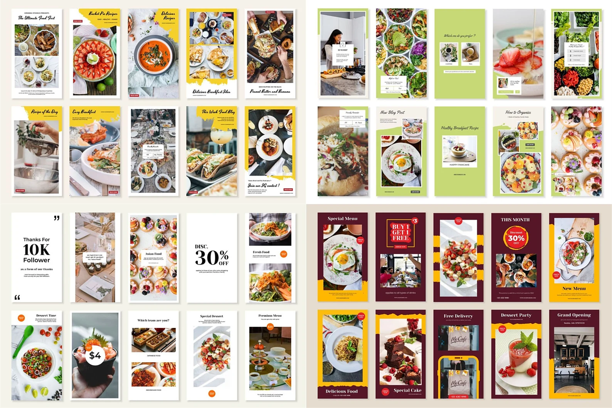 Design Bundle Restaurant Template, a Social Media Template by IXIVENCI STUDIO (Photo 7 of 13)