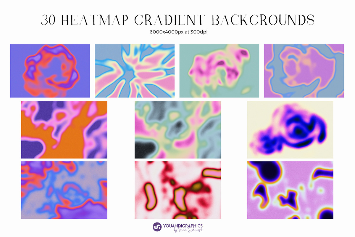 Heatmap Grainy Gradient Backgrounds, a Texture Graphic by Youandigraphics (Photo 10 of 13)