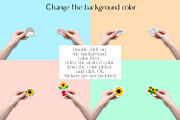 Child Hands Sticker Mockup. PSD, PNG, a Print Template by MockupMarket (Thumbnail 3 of 8)