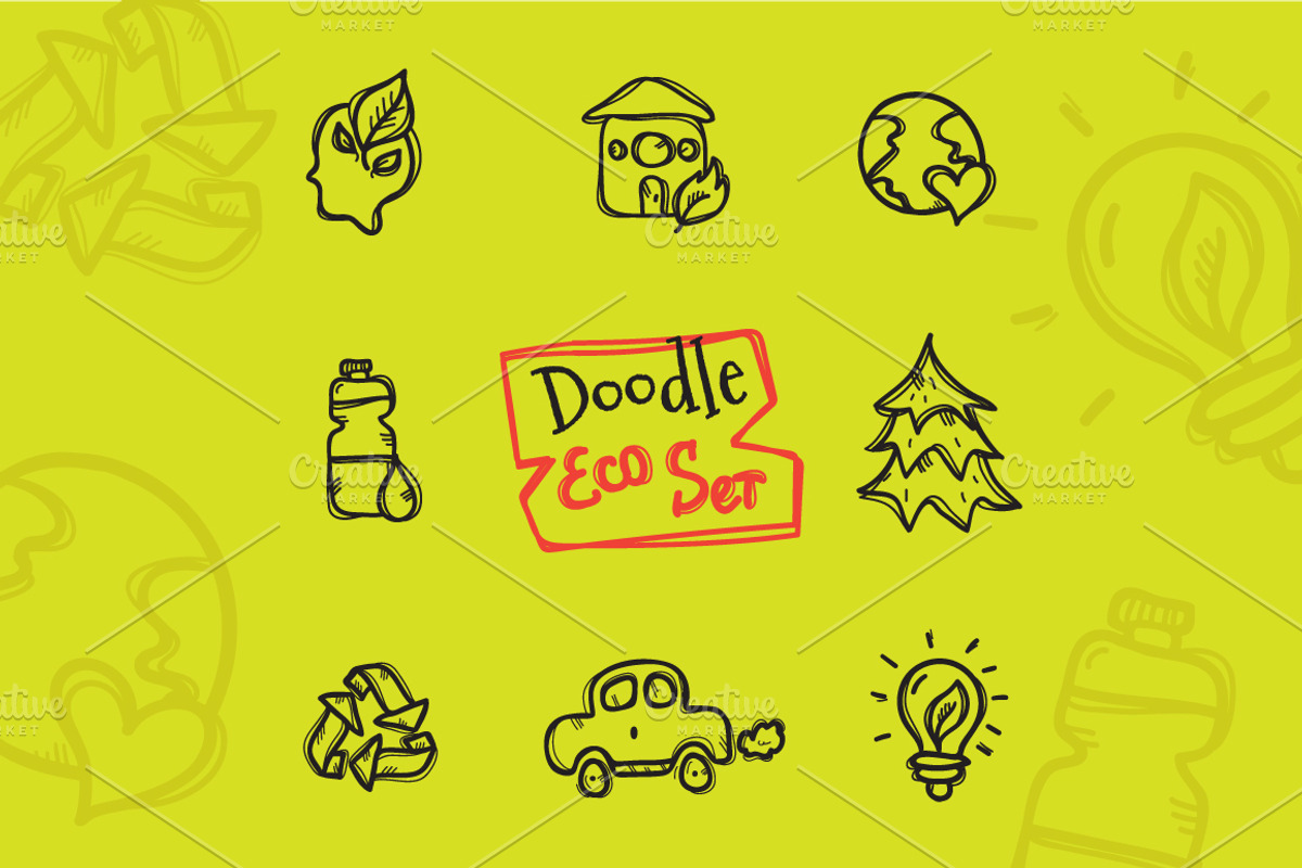 72 Doodle Elements Pack, an Icon by Trapezoid (Photo 9 of 12)