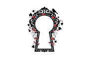 Floral Keyhole Frame SVG Bundle, an Illustration by Designs_River (Thumbnail 7 of 31)