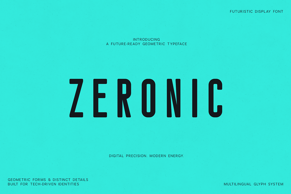Zeronic Futuristic Display Font, a Sans Serif Font by Only Fonts (Photo 1 of 12)