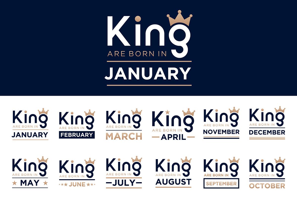 various months are born in design, a Branding & Logo Template by BARONSTD (Photo 1 of 2)