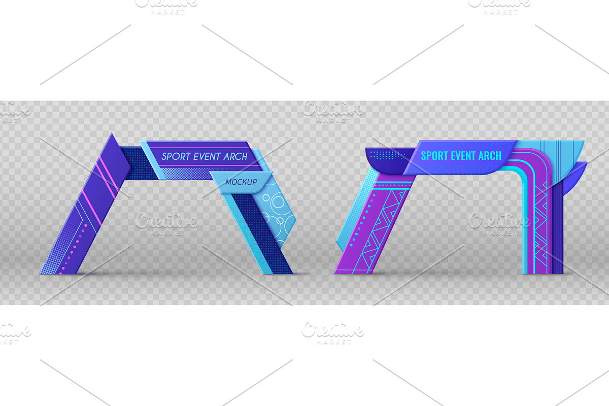 Sport event arch mockups on, an Object Illustration by art PVP - market