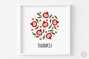 Pomegranate Fruit Clipart Set, an Object Graphic by Alena Koval (Thumbnail 16 of 16)