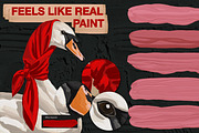Thick Paint brushes for Procreate, a Brush Add-On by TheWhiteCatLab (Thumbnail 4 of 10)