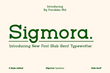 Sigmora - Typewritter Slab Serif, a Slab Serif Font by Pandeka Studio