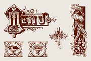 50 Old Food Elements, a Decorative Illustration by MARTINI Type Designer (Thumbnail 2 of 2)
