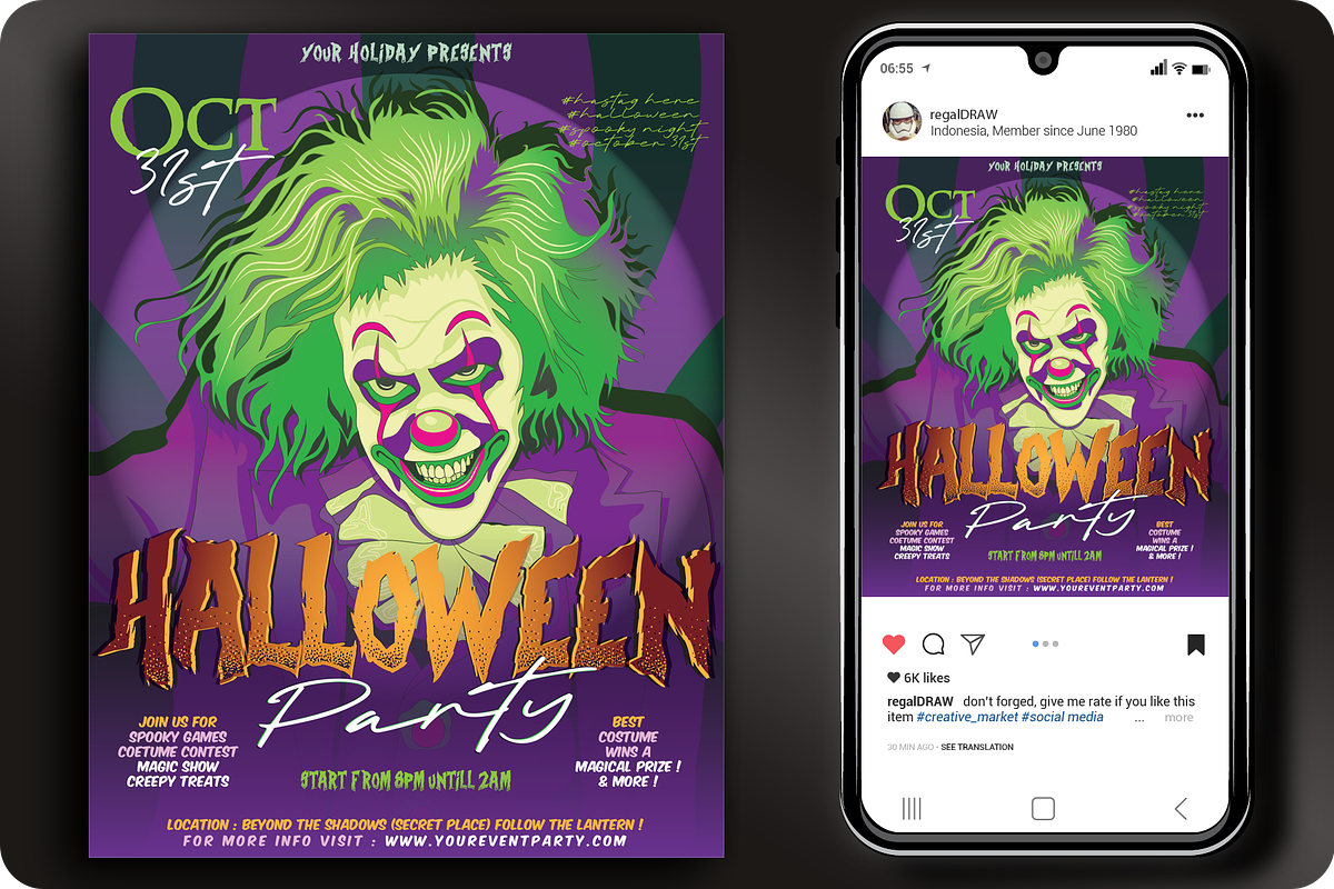 Clown show, Halloween Party session, a Person Illustration by regalDRAW (Photo 1 of 3)