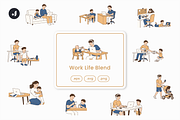 Work Life Blend Illustration, an Object Graphic by Jump Studio (Thumbnail 1 of 12)