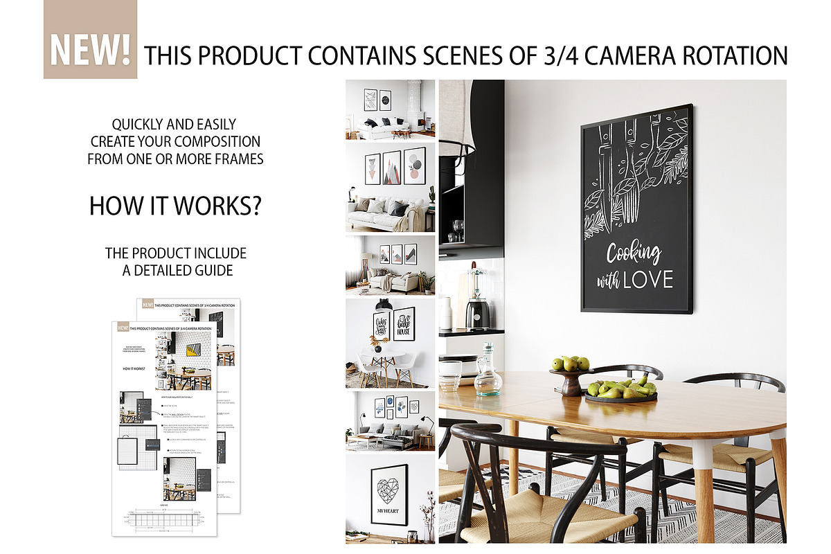Frames & Walls Scandinavian Bundle-4, a Household Mockup by Yuri-U (Photo 4 of 38)