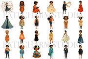 28 Black Woman Clipart, a Decorative Illustration by Pati Charm Studio (Thumbnail 2 of 8)