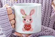 Crochet Faux Yarn Valentine Bunny, an Illustration by CraftArtStudio (Thumbnail 2 of 4)