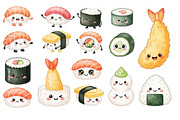Kawaii Japanese Food - Clipart Sets, a Food Illustration by OtpirusGraphic (Thumbnail 3 of 4)