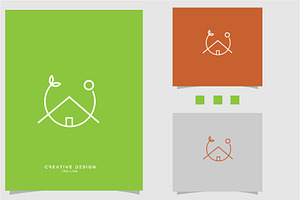 A minimal line art Home  logo, a Graphic by art_creater