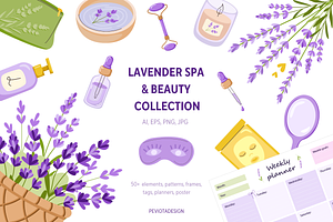 Lavender spa and beauty collection