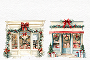 Christmas market storefront clipart, a Seasonal Illustration by Invite to Clipart (Thumbnail 6 of 8)