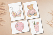 Watercolor Girl Power Woman Clipart, a Seasonal Illustration by Canvas Craft (Thumbnail 5 of 10)