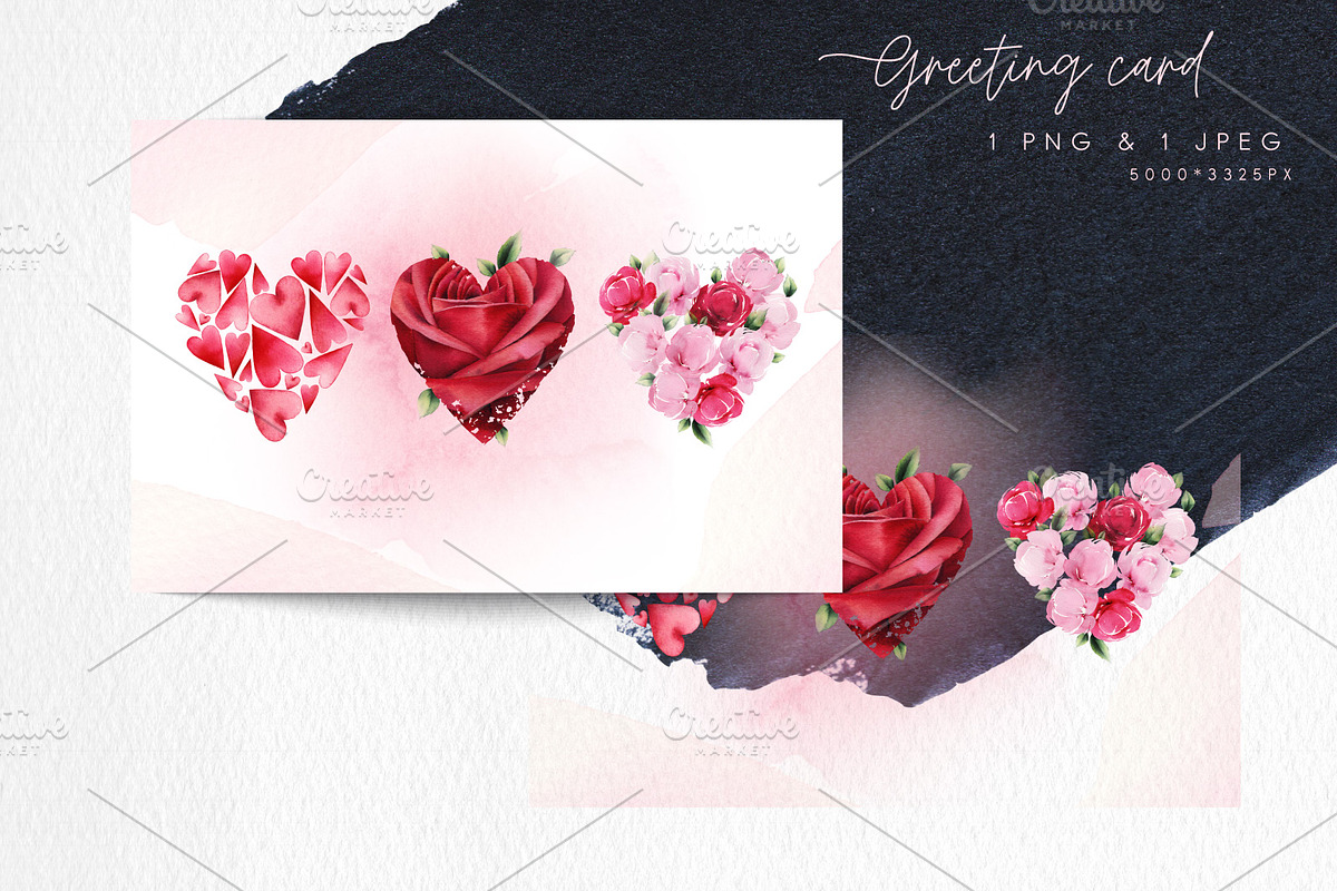 Watercolor Floral Bundle, a Texture Illustration by ollalya (Photo 16 of 112)