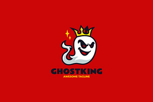 Mascot Modern Ghost King Logo Design, a Branding & Logo Template by Artnivora.Std