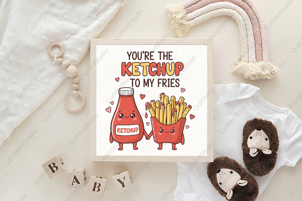 Ketchup to My Fries Funny Valentine, an Illustration by CraftArtStudio (Photo 4 of 4)