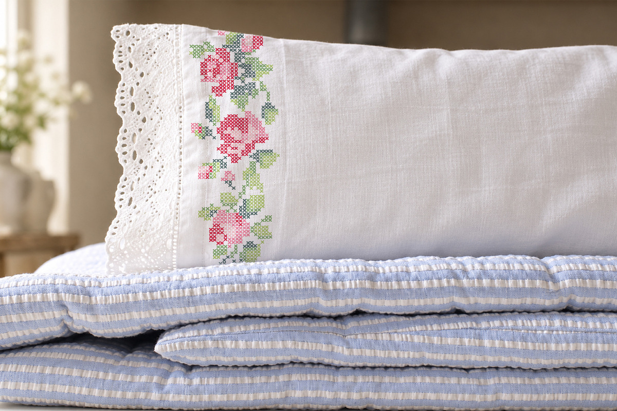 Cross Stitch Roses Seamless Patterns, a Decorative Illustration by Lembrik's Artworks (Photo 6 of 7)