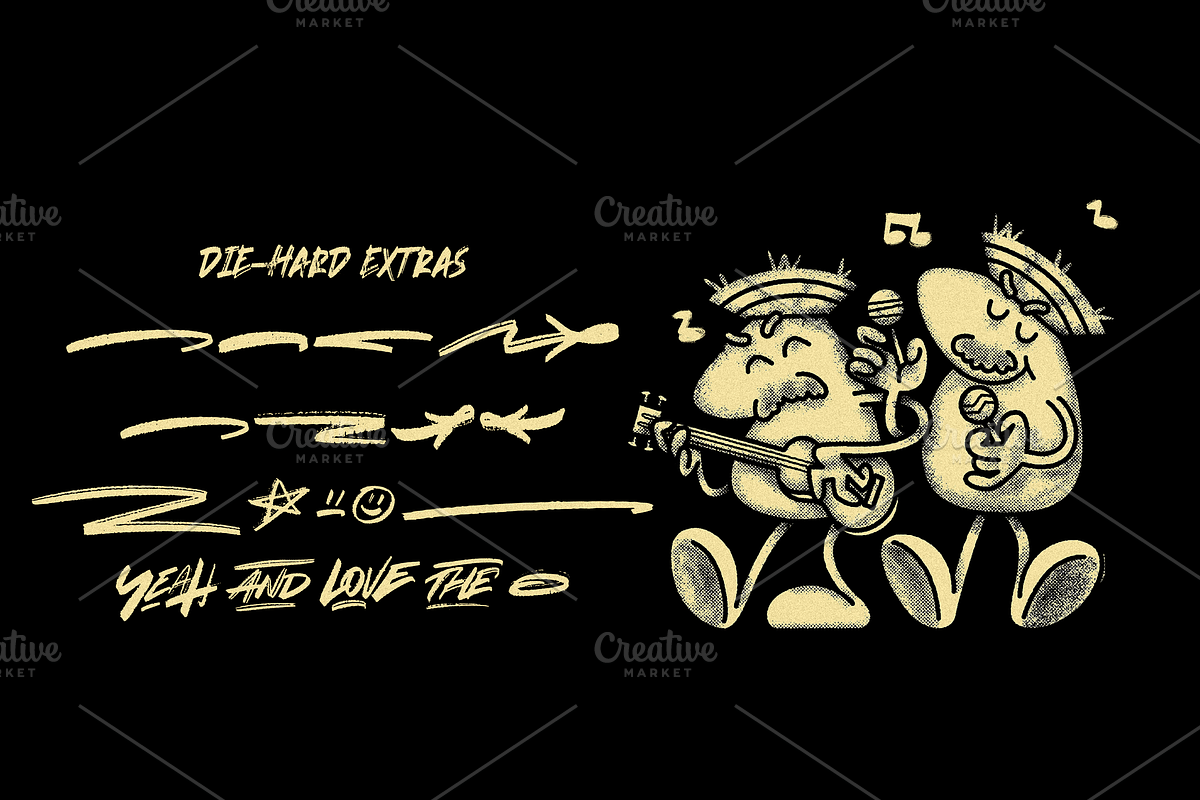 DIE-HARD - FONT DUO, a Handwritten Font by NasArt© (Photo 4 of 11)