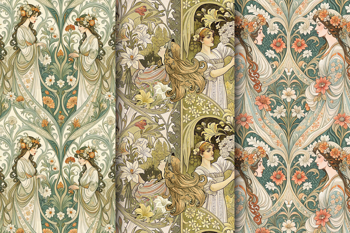Art Nouveau pattern, a Pattern Graphic by Designs by Helen Trupak (Photo 4 of 10)