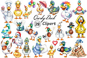 Quirky Duck Sublimation Clipart, an Illustration by Creative Art (Thumbnail 1 of 9)