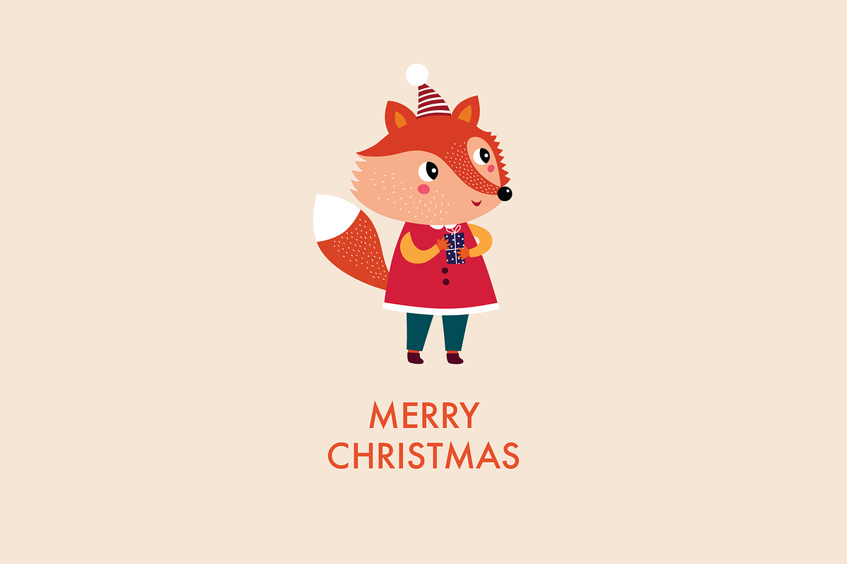 Merry Christmas illustrations, a Seasonal Illustration by MoleskoStudio (Photo 3 of 3)
