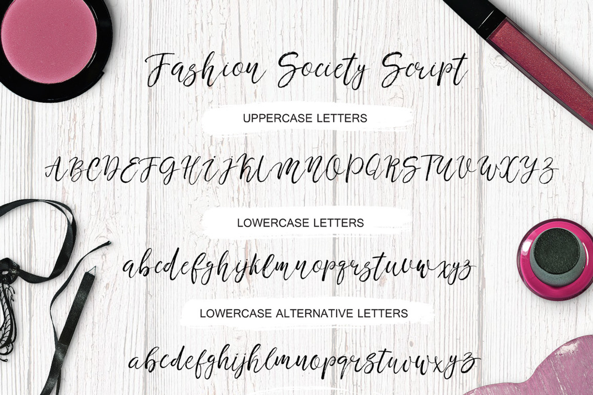 Fashion society handwritten font preview 8