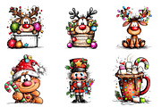 Cartoon-style Christmas Clipart, an Illustration by CreationArt (Thumbnail 5 of 6)