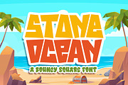 Stone Ocean a Bouncy Square Font, a Serif Font by Blankids Studio (Thumbnail 1 of 8)