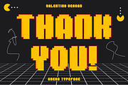 Sheko - Headline Pixel Font, a Sans Serif Font by Valentino Vergan (Thumbnail 10 of 10)