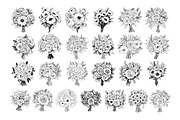 50 Bouquet Procreate Stamps Brushes, a Brush Add-On by Procreate Sale (Thumbnail 4 of 6)