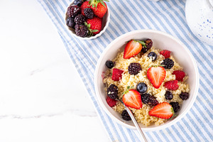 Trendy Viral New Breakfast recipe Mixed Berry Couscous, a Food & Drink Photo by Rimma
