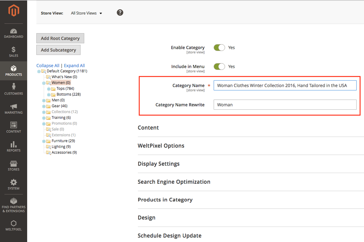 SEO Page Title Overwrite Magento 2, a Websites & App Template by WeltPixel (Photo 5 of 7)